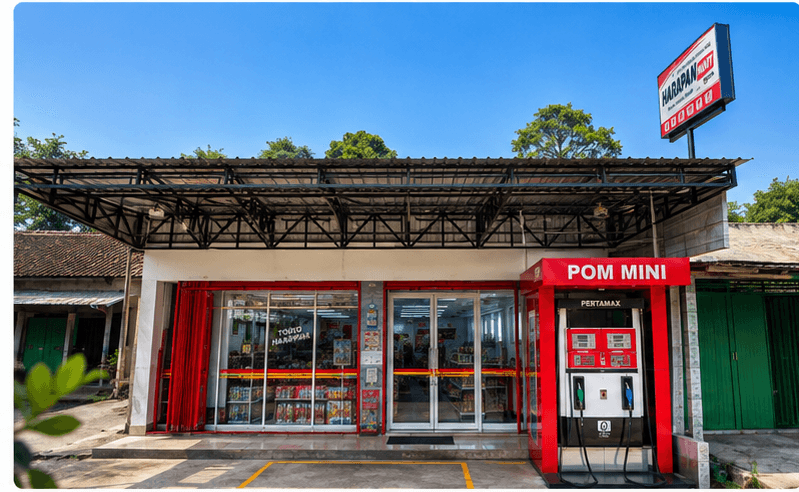 Tampak depan Harapan Mart Matesih