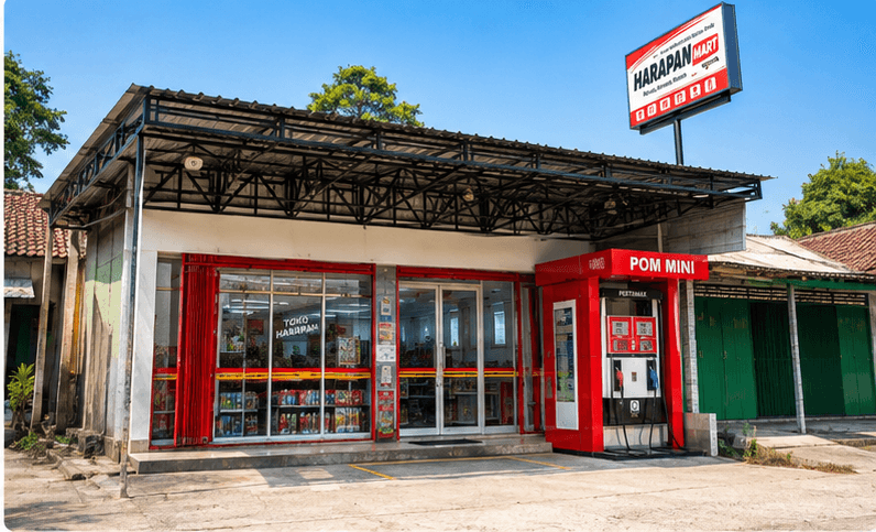Sudut depan Harapan Mart Matesih